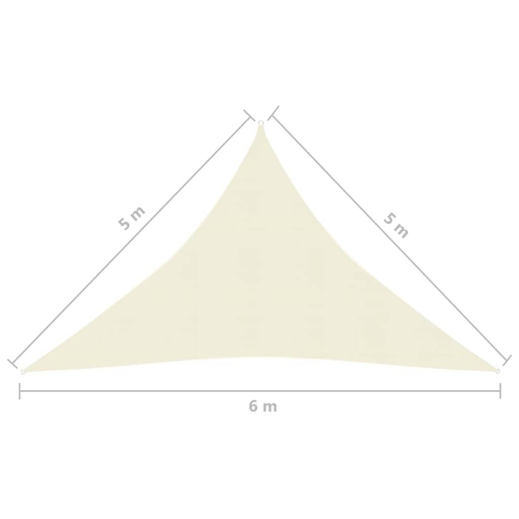 Helloshop26 - Voile toile d'ombrage parasol 160 g/m² 5 x 5 x 6 m PEHD crème - Imagen 6