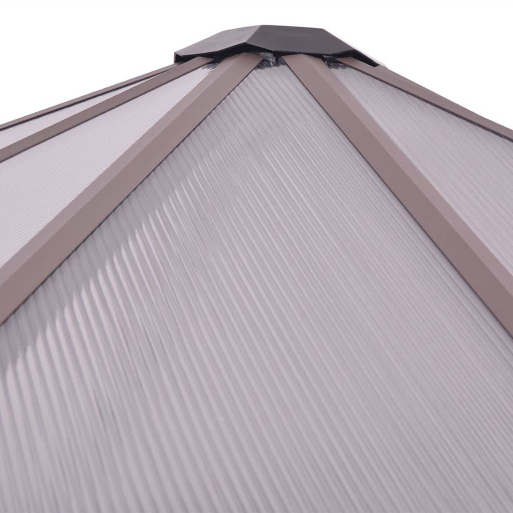 ComfortXL - Serre de jardin hexagonale en aluminium et polycarbonate pour potager Brun – ComfortXL Outdoor Living - Image 4