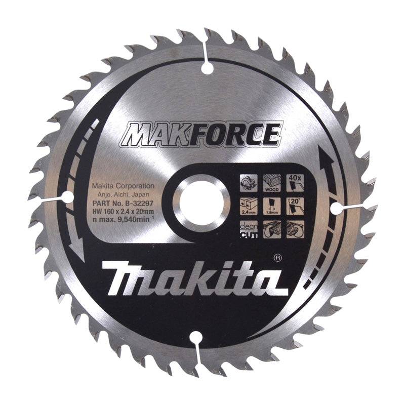 Makita - Lames carbure "MakForce", pour bois, pour scies circulaires MAKITA - taille Ø160 mm x 40 Dents - MAKITA ACCESSOIRES - Imagen 1
