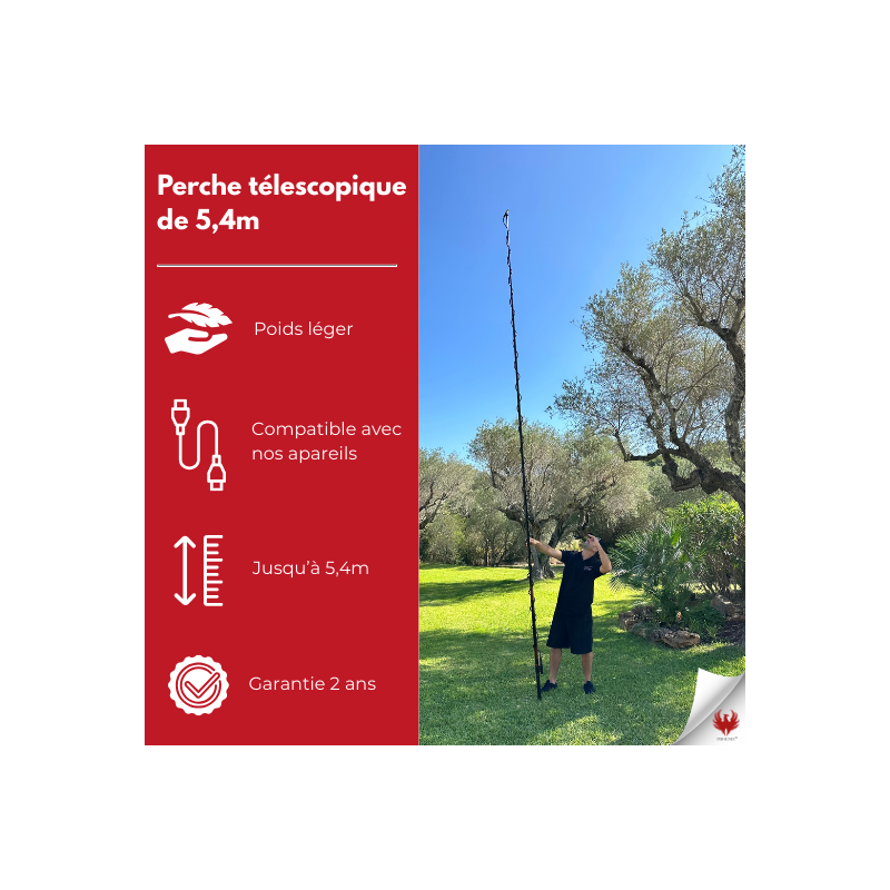 PHOENIX Perche EVO télescopique 5,4M compatible Pro Sprayer(EVO)/ Dorsal Sprayer(EVO)/Gladiator - Image 4