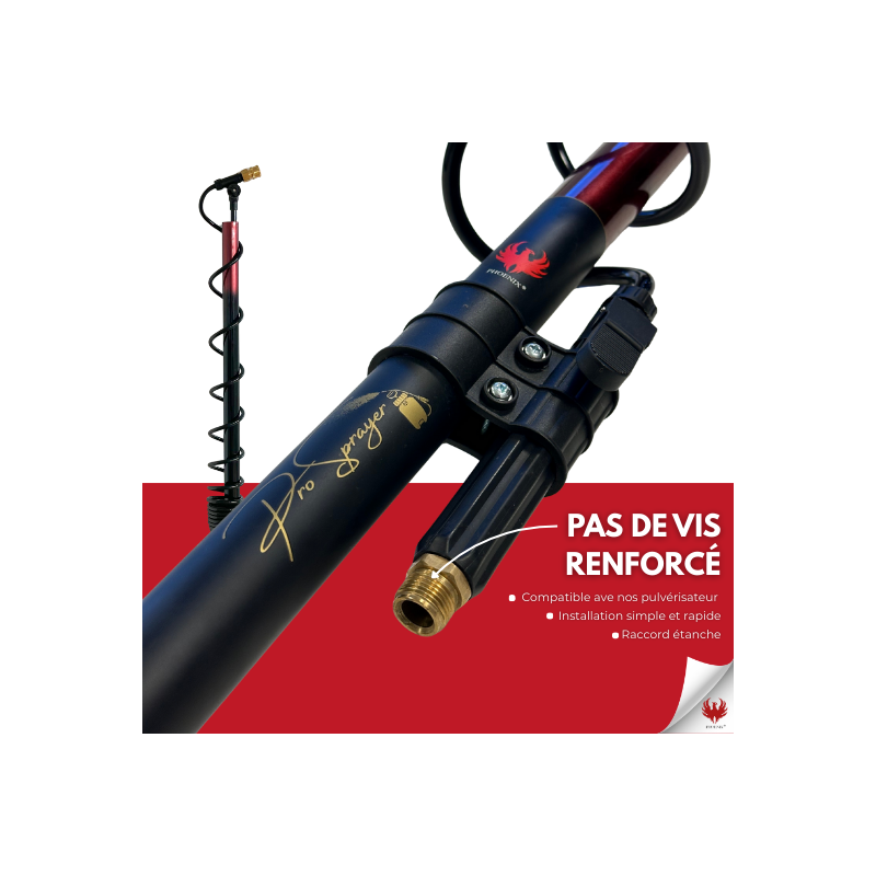 PHOENIX Perche EVO télescopique 5,4M compatible Pro Sprayer(EVO)/ Dorsal Sprayer(EVO)/Gladiator - Image 6