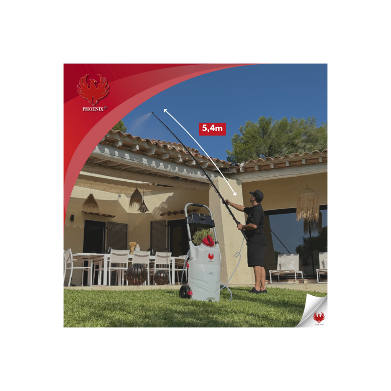 PHOENIX Perche EVO télescopique 5,4M compatible Pro Sprayer(EVO)/ Dorsal Sprayer(EVO)/Gladiator - Image 3