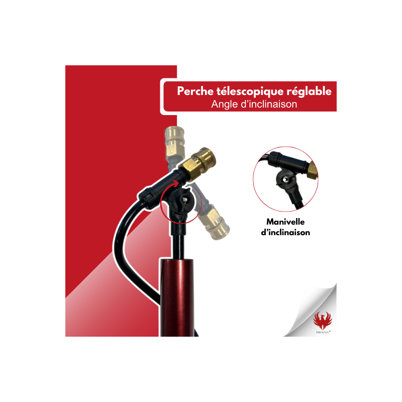 PHOENIX Perche EVO télescopique 5,4M compatible Pro Sprayer(EVO)/ Dorsal Sprayer(EVO)/Gladiator - Image 5