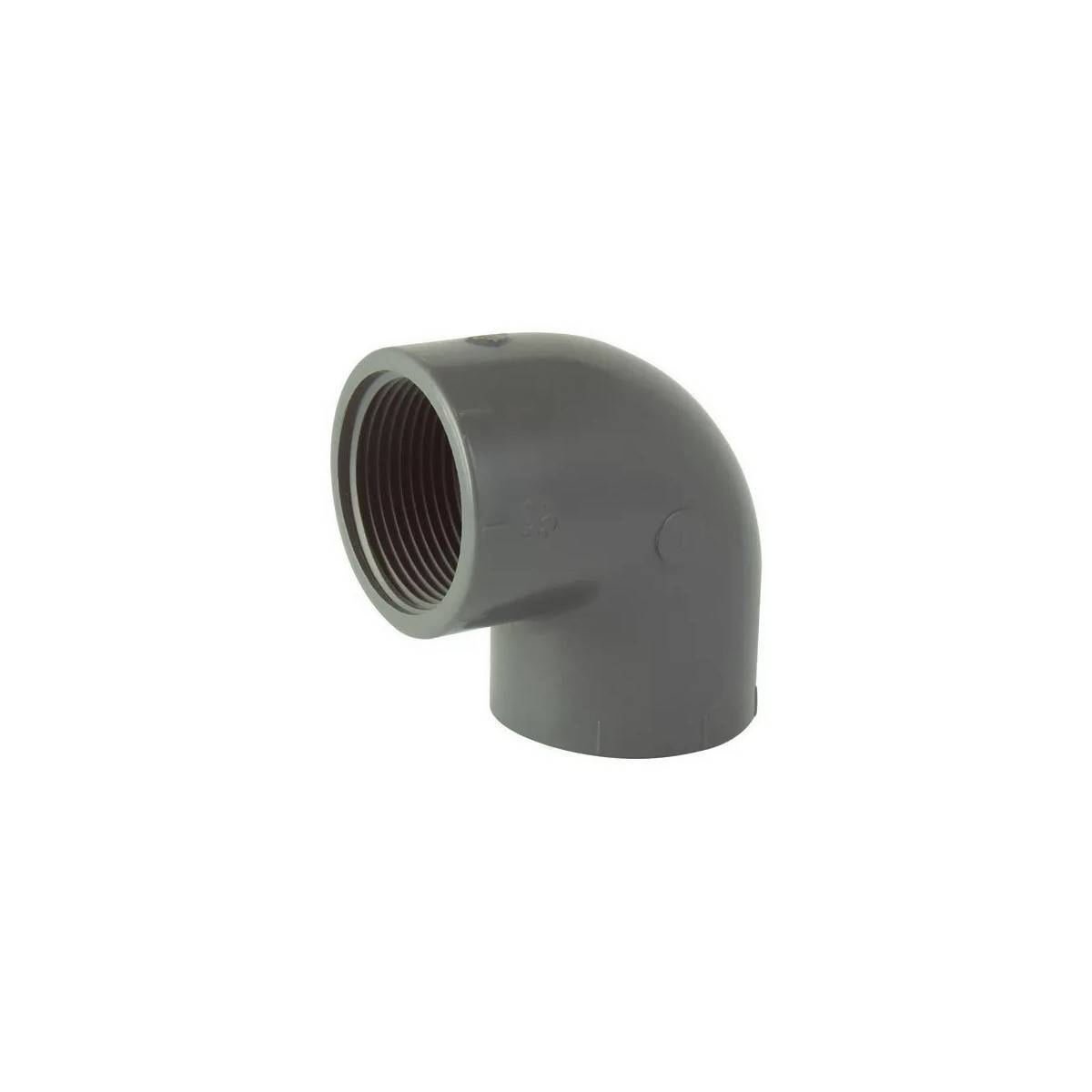 Codital - Coude 90° Femelle / Femelle  à visser et à coller - Ø A: 63mm | Ø B: 2'' - Imagen 1