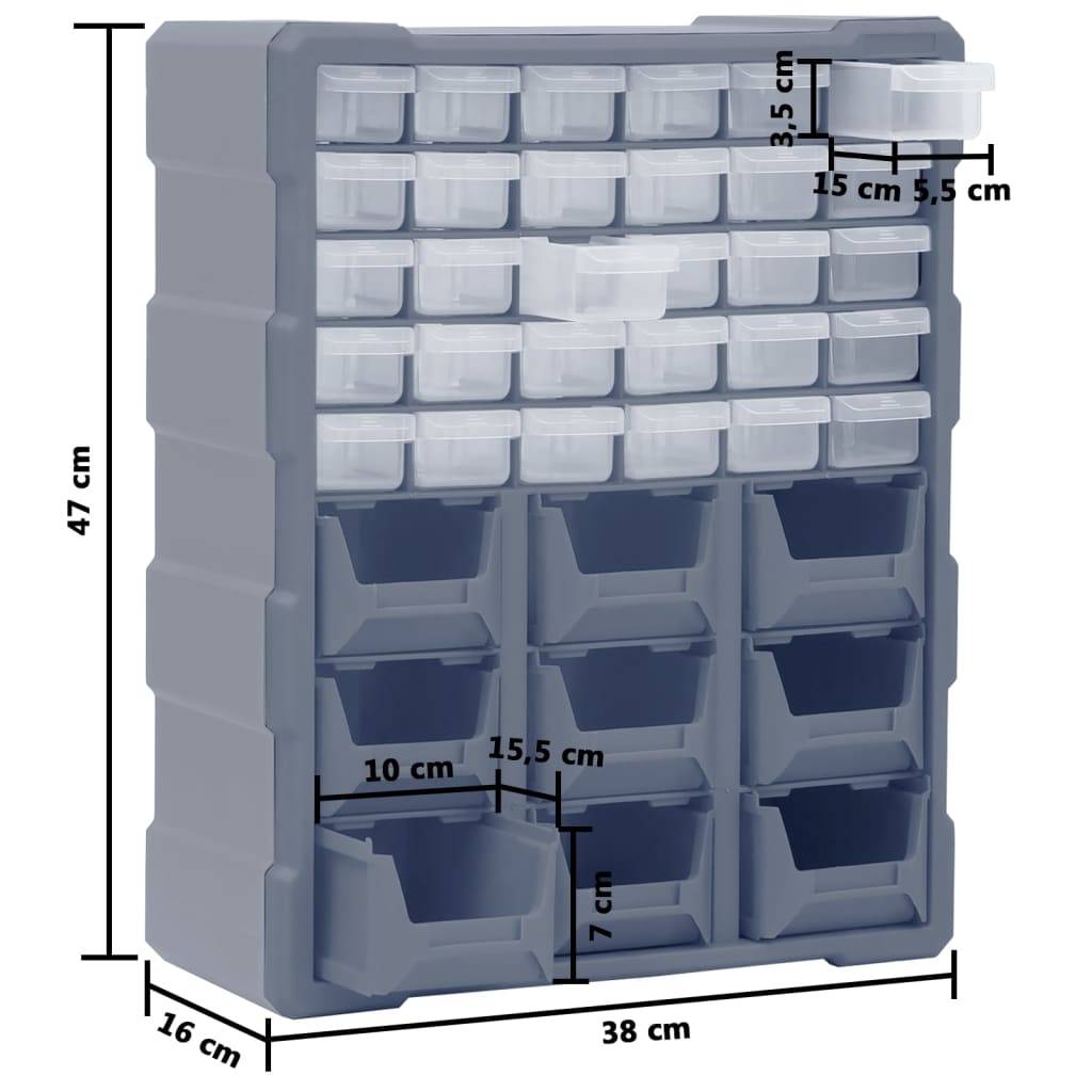Helloshop26 - Organisateur multi-tiroirs avec 39 tiroirs 47 cm - Imagen 7
