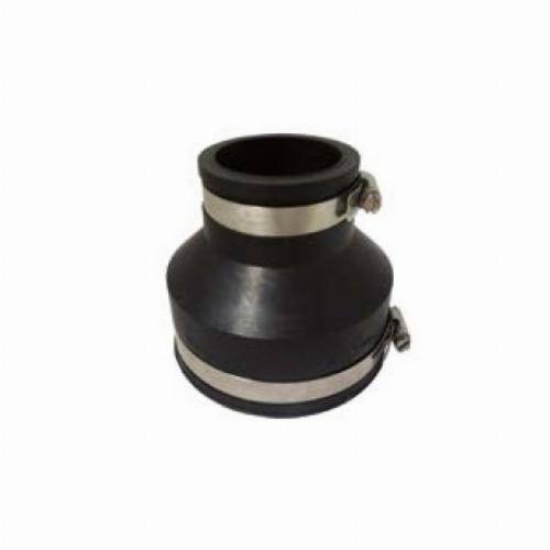 Réduction flexible en caoutchouc pour raccord PVC, PP, PE et métal - diam. 110x50 mm