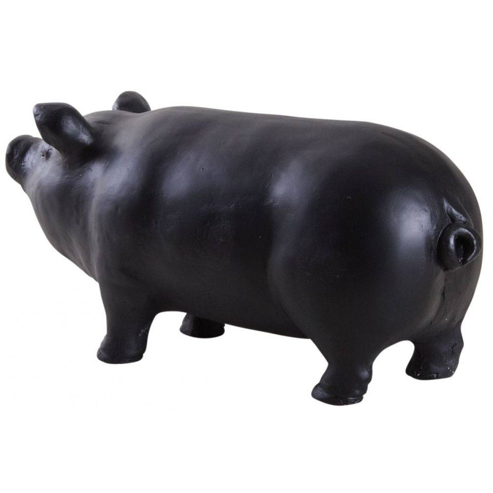 Aubry Gaspard - Cochon en résine noire - Imagen 3