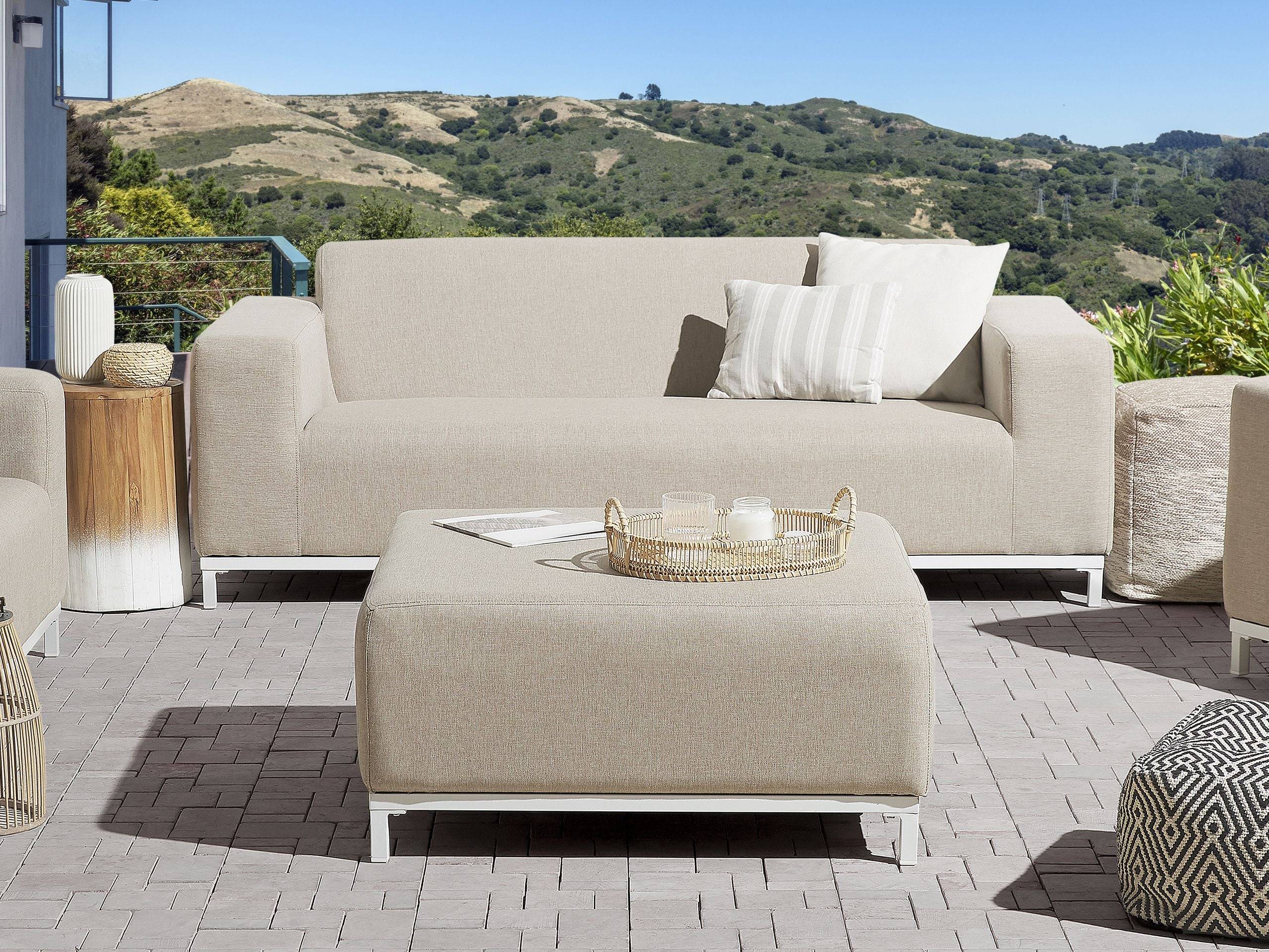 Beliani - Canapé de jardin, 2 Personnes Tissu Beige ROVIGO - Beliani - Imagen 1
