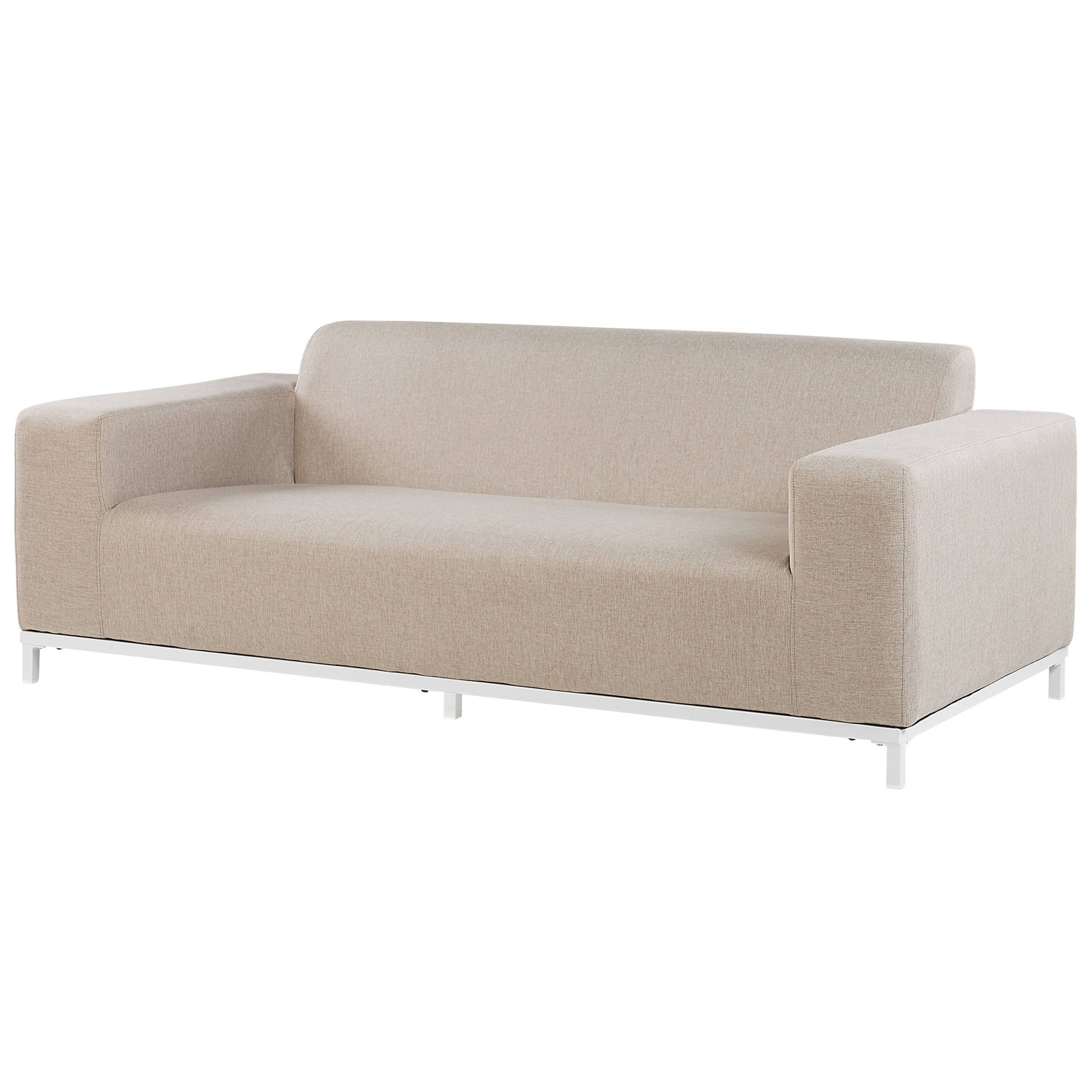 Beliani - Canapé de jardin, 2 Personnes Tissu Beige ROVIGO - Beliani - Imagen 4