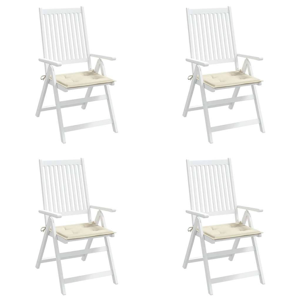 PANGIVO - Coussins de chaise de jardin polyester crème 40 x 40 x 4 cm - PANGIVO - Image 4