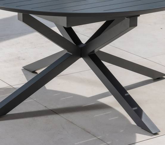 Ensemble table et chaises de jardin 8 places anthracite AIX - Image 4