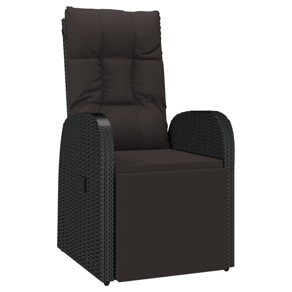 Fauteuil de Jardin Inclinable Résine Tressée Table Basse Verre Repose-pied – ComfortXL Outdoor Living - Image 4