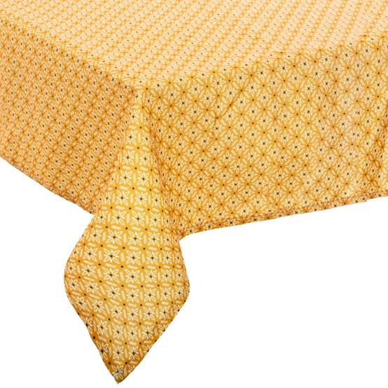 Atmosphera - Nappe anti-tache "Paty" jaune 140x240cm - Atmosphera Créateur d'intérieur - Image 2