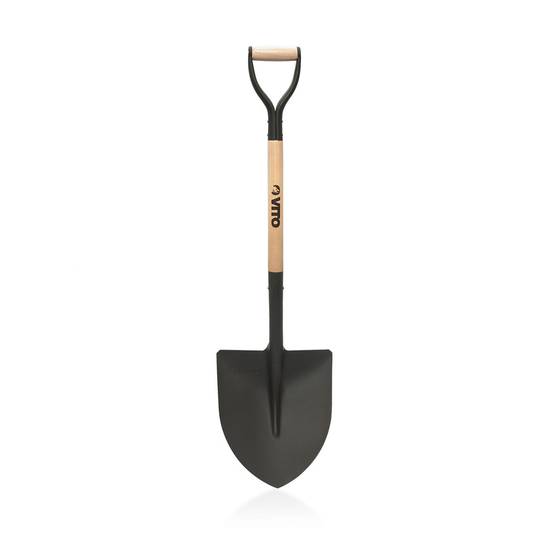 Pelle à tête ronde acier Haute qualité Manche en Bois Poignée ergonomique VITO - Imagen 2