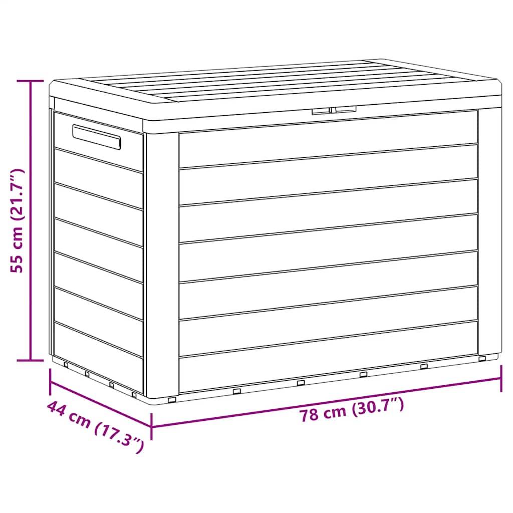 Petite Boîte de Rangement Jardin PP 190L Verrouillable pour Balcon Extérieur Anthracite 78x44x55 cm – ComfortXL Outdoor Living - Image 9