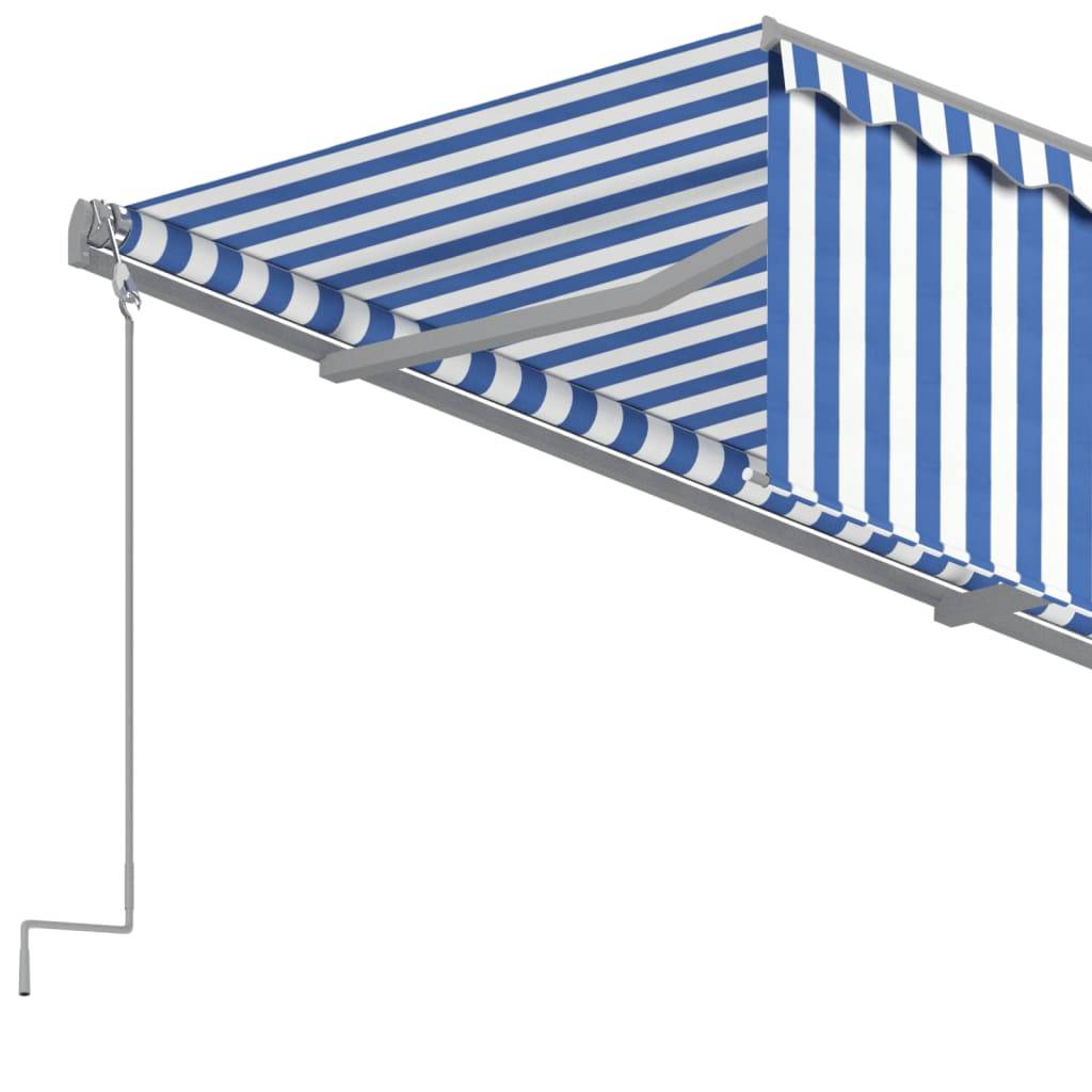 Store Banne Motorisé avec Télécommande et Store Vertical pour Balcon Bleu et Blanc 3,5x2,5m – ComfortXL Outdoor Living - Image 5