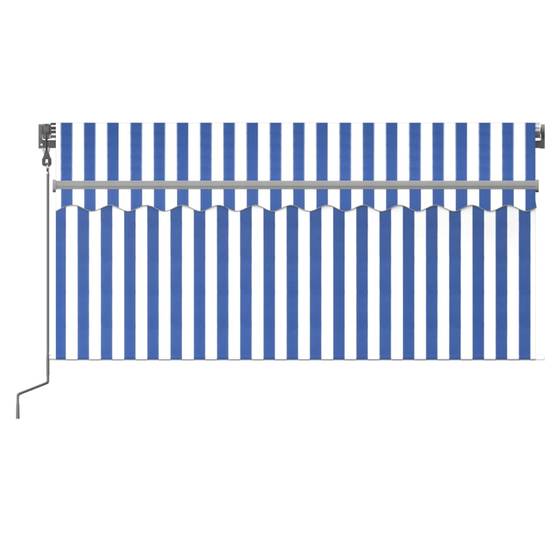 Store Banne Motorisé avec Télécommande et Store Vertical pour Balcon Bleu et Blanc 3,5x2,5m – ComfortXL Outdoor Living - Image 3
