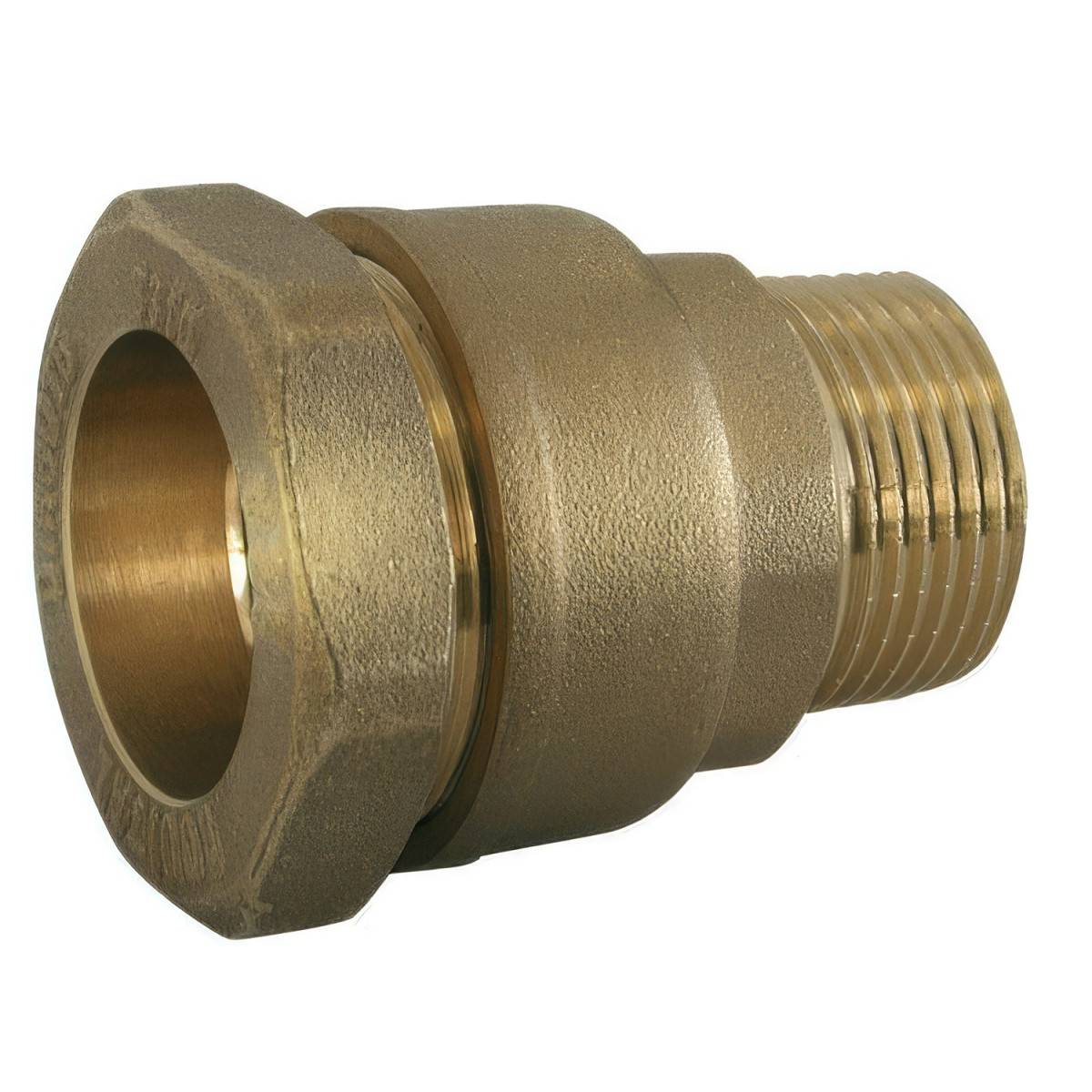 Codital - Raccord Droit Mâle Laiton Série 7000 PN16 | Jonction Compression PE - Ø A: 50mm | Ø B: 2'' - Image 1