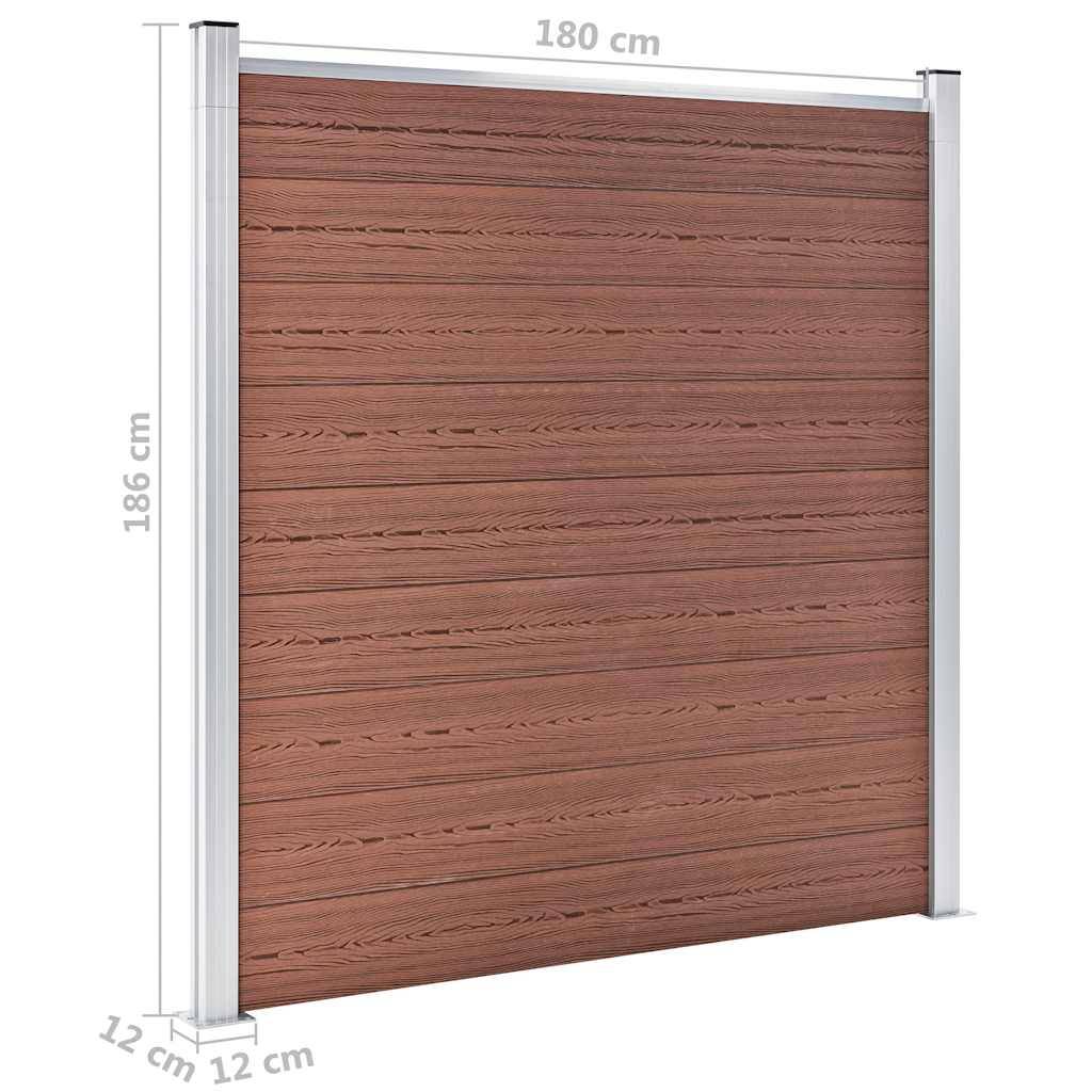 Clôture de jardin WPC Marron 180 x 186 cm - PANGIVO - Image 9