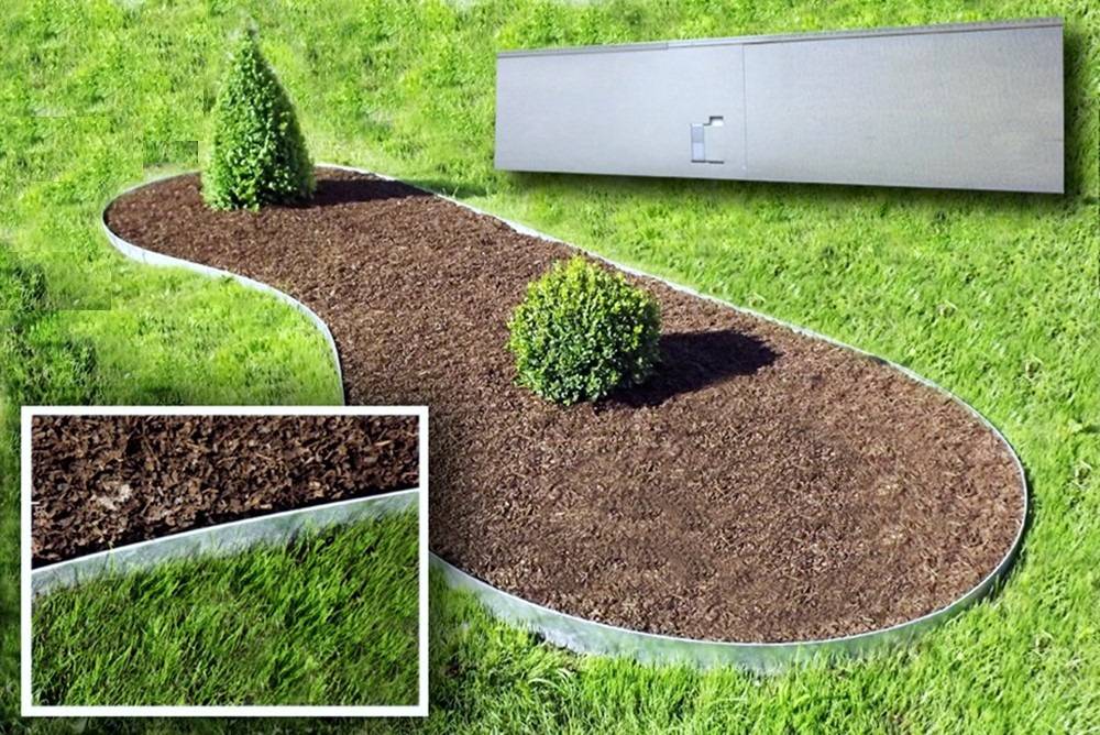 Green-Split - Bordure de Jardin en métal, Bordure Jardin Hauteur 13,5 cm, Longueur 120 cm, Grau, 5 Pièce, Green-split - Imagen 3