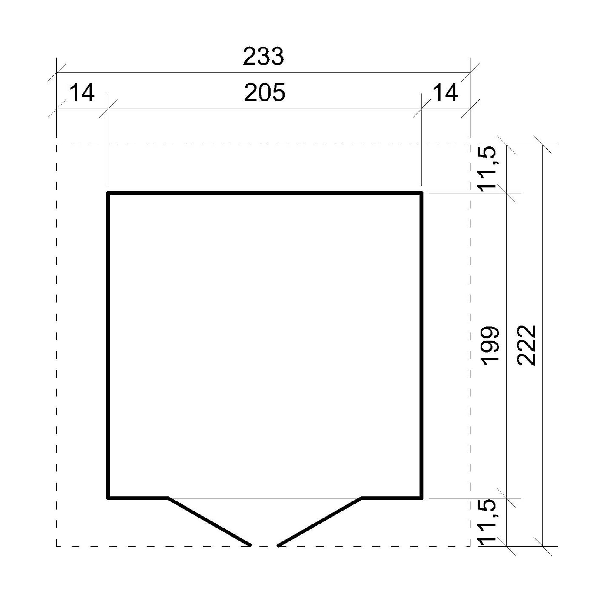 Timbela - Abri de Jardin en Bois Naturel H228x222x233 cm/ 4,2 m² avec fenêtres - Atelier rangement outils et vélos - 17 mm d’épaisseur - Timbela M351 - Image 7