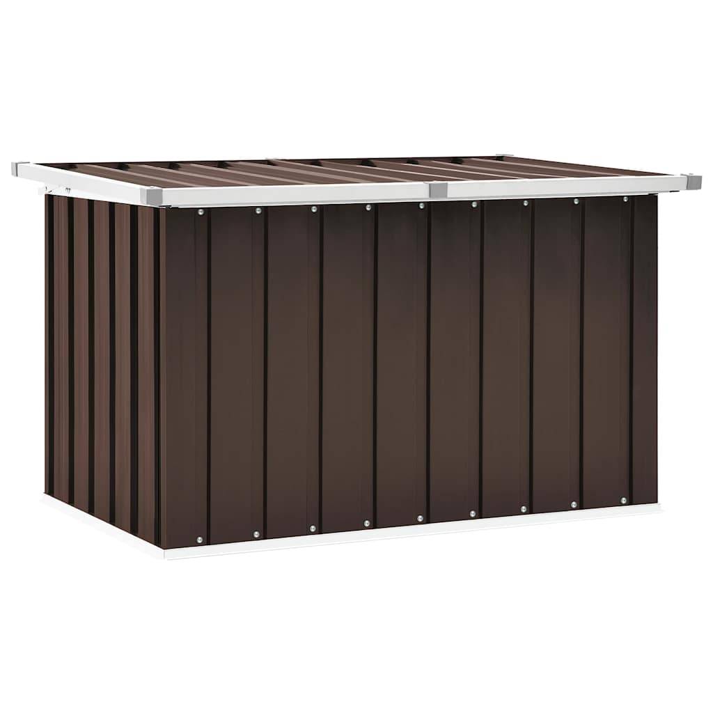 Malle de Rangement en Acier Galvanisé Robuste pour Jardin Terrasse Marron 109x67x65 cm – ComfortXL Outdoor Living - Image 1