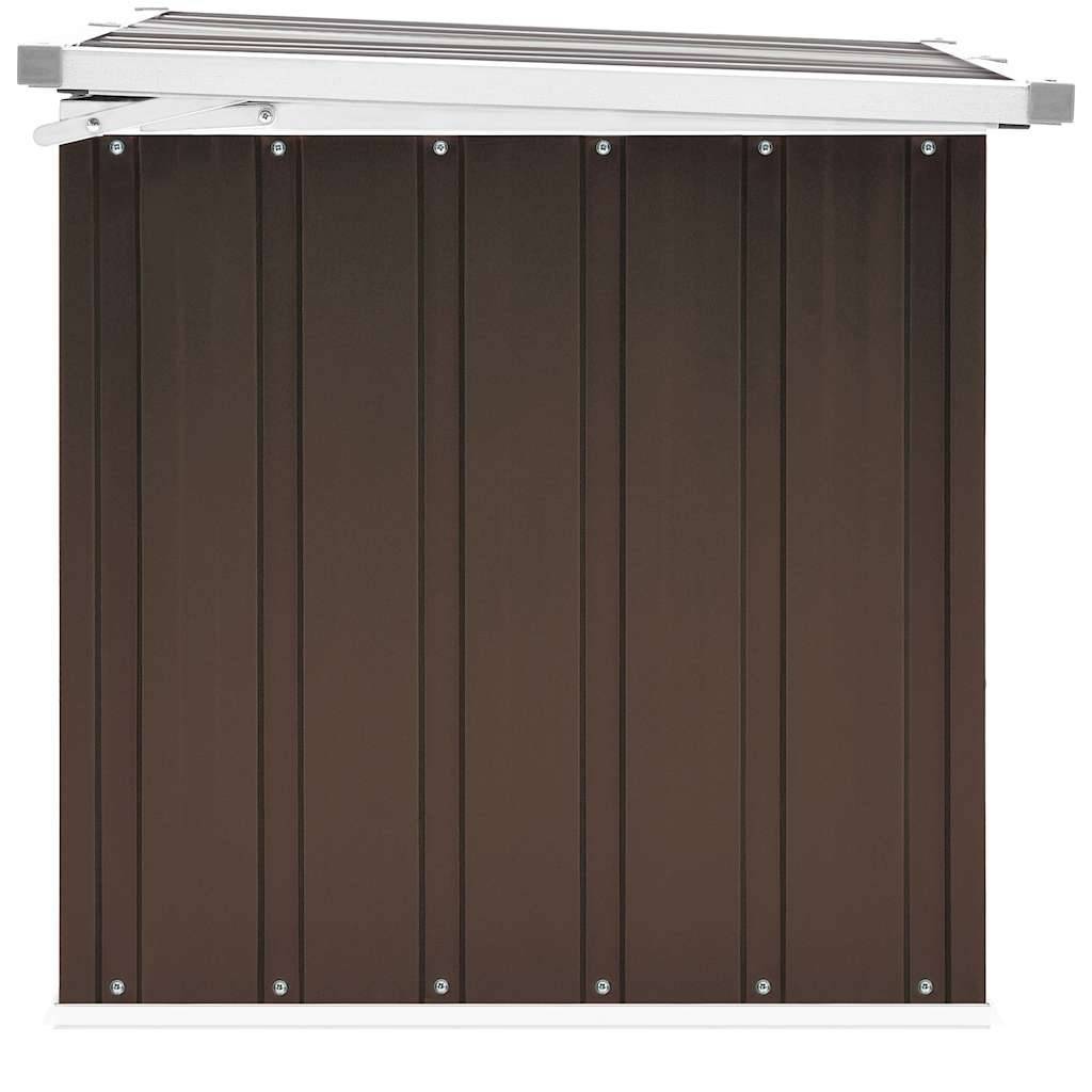 Malle de Rangement en Acier Galvanisé Robuste pour Jardin Terrasse Marron 109x67x65 cm – ComfortXL Outdoor Living - Image 7