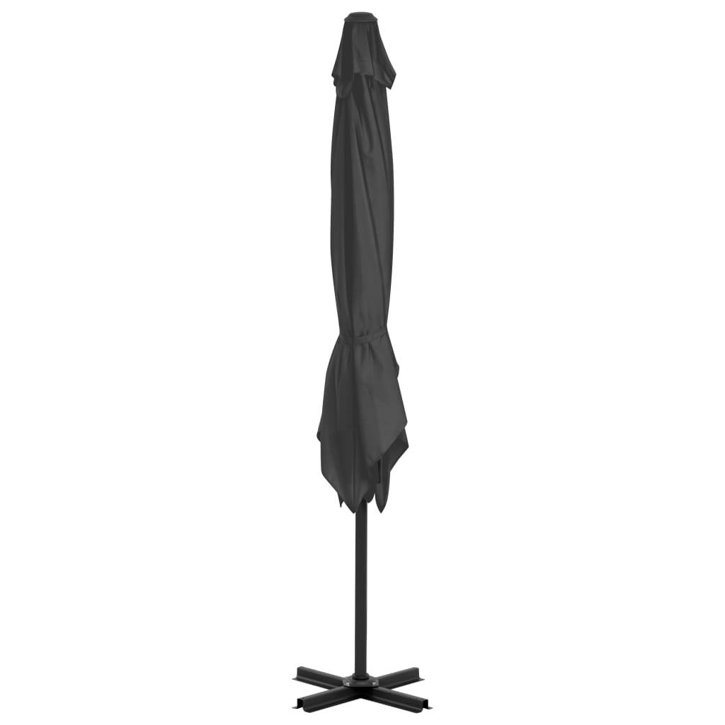 Helloshop26 - Parasol meuble de jardin en porte-à-faux mât en aluminium 250 x 250 cm anthracite - Imagen 3