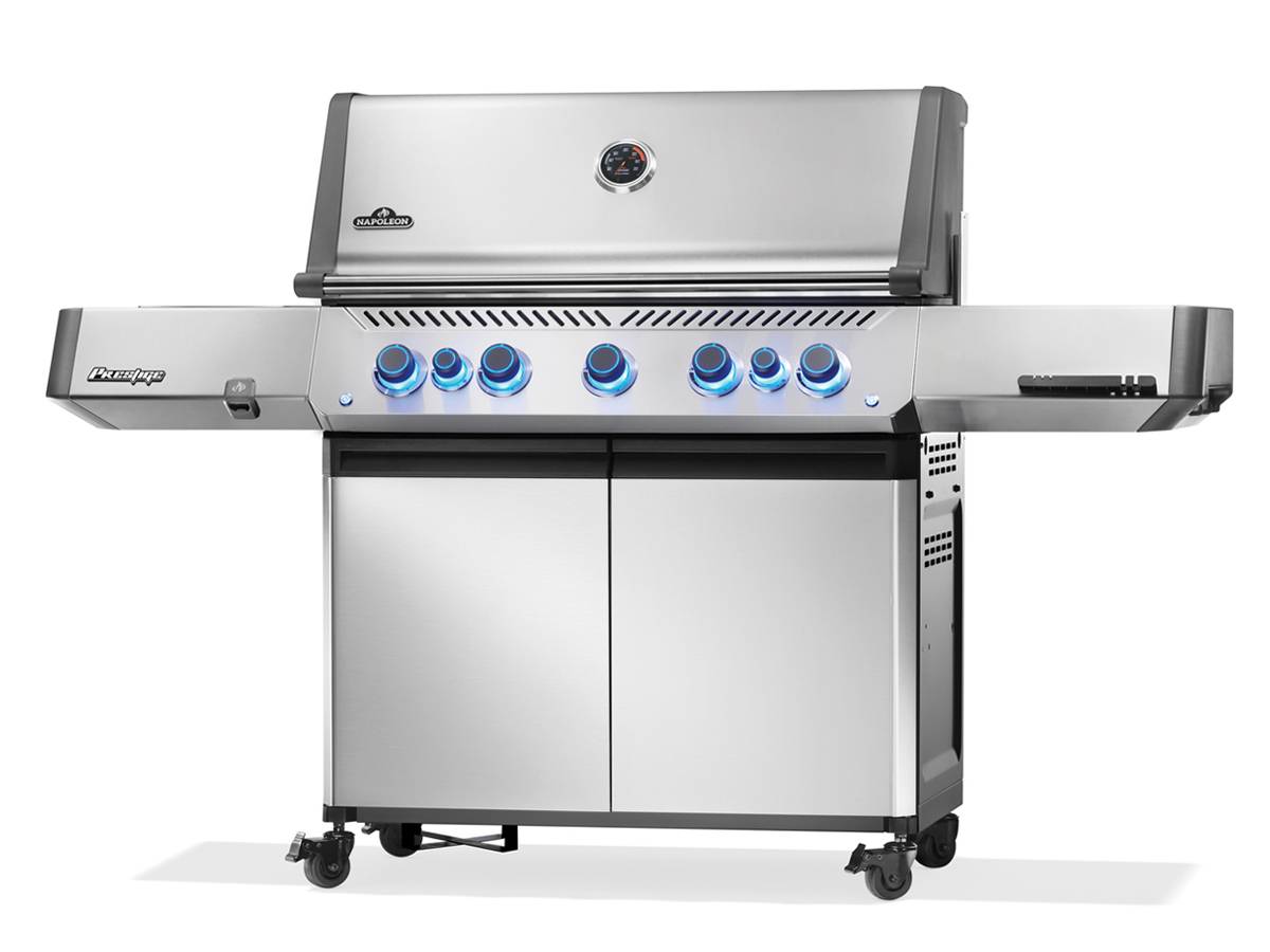 Napoleon - Barbecue à gaz Prestige 665 inox + Housse + 2 meubles de rangement tablette - Napoléon - Image 4