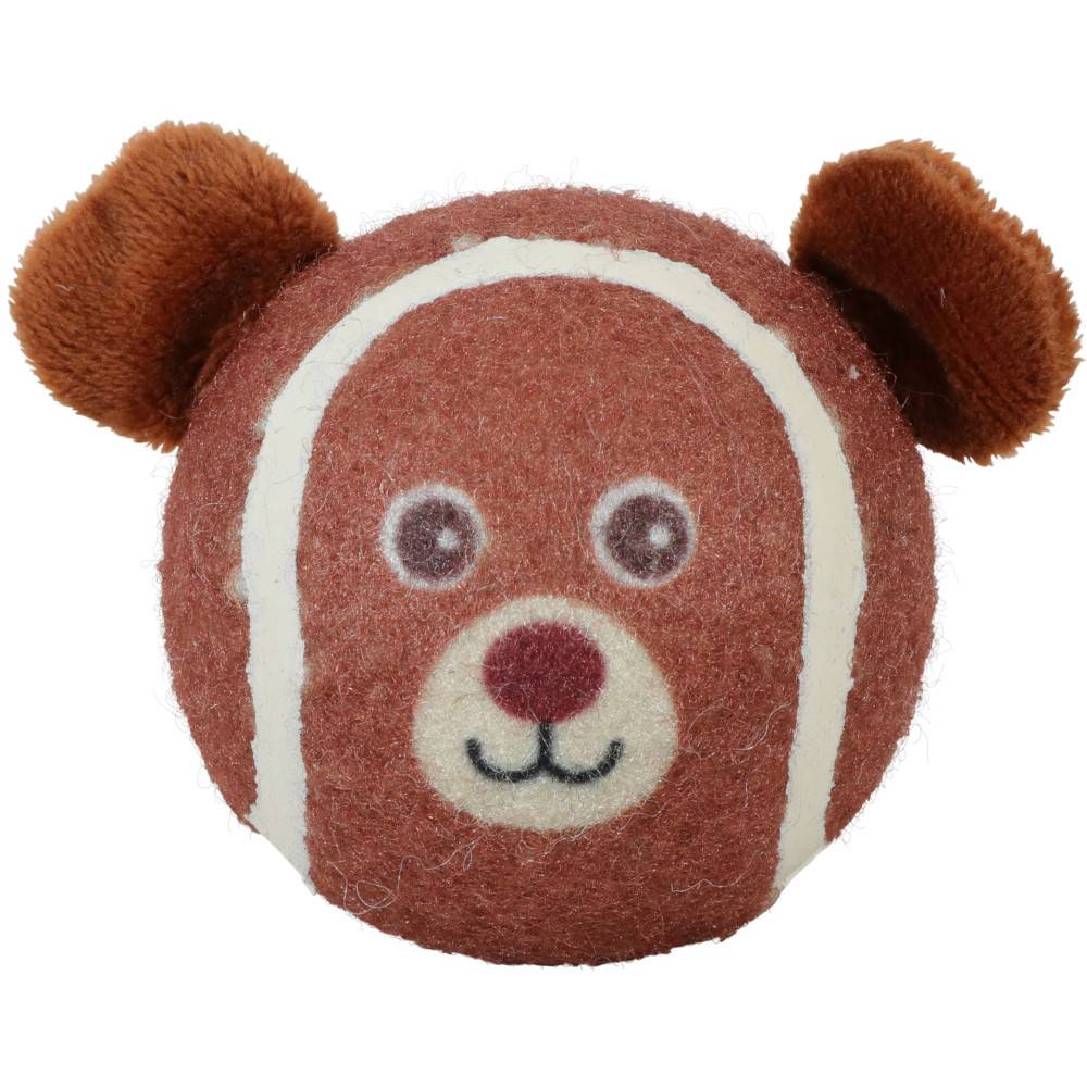Zolux - zolux - Balle de tennis ø 8 cm en forme d'animaux tête OURSON pour chien - Imagen 1