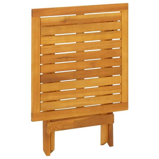 Ensemble de 3 pcs Bain de soleil - Transats - Chaises longues et repose-pieds et table Acacia solide - MEUBLE PRO - Image 8