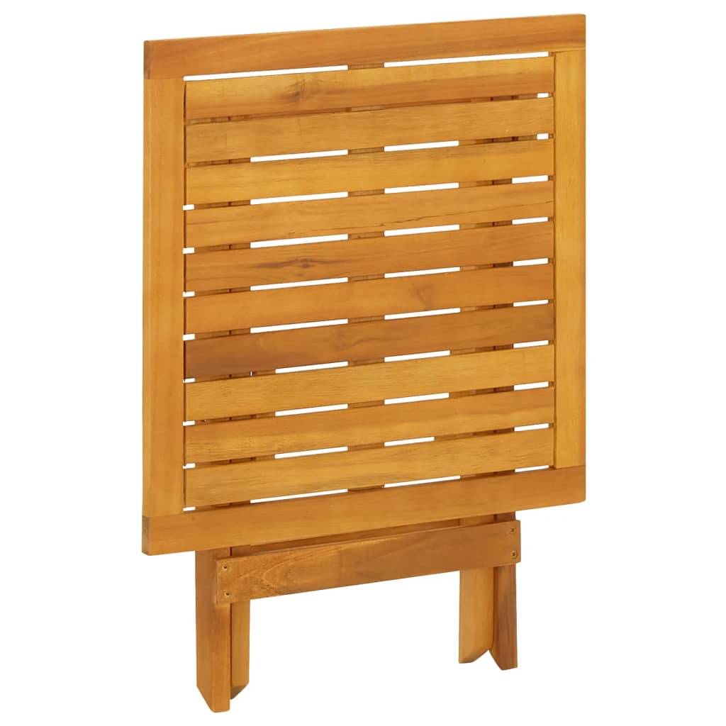 Ensemble de 3 pcs Bain de soleil - Transats - Chaises longues et repose-pieds et table Acacia solide - MEUBLE PRO - Image 8