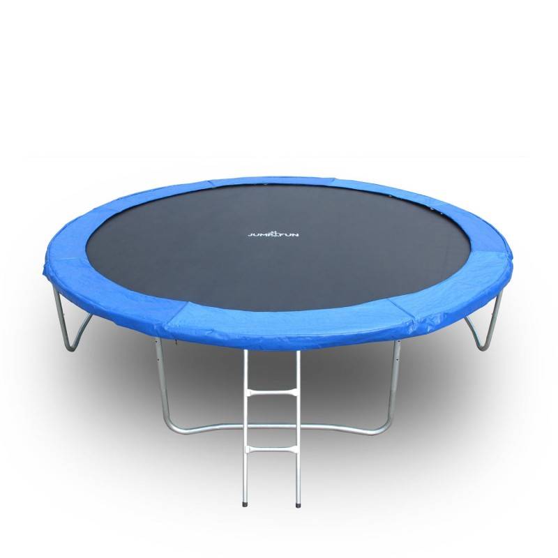 Trampoline pour enfant 12Ft ø366cm avec coussin de protection Bleu, Echelle et Filet de sécurité JUMP4FUN - Image 8