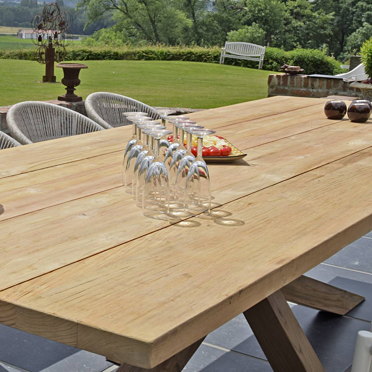 Table en teck recyclé 300 cm, Conceptual - Gecko Jardin - Imagen 5