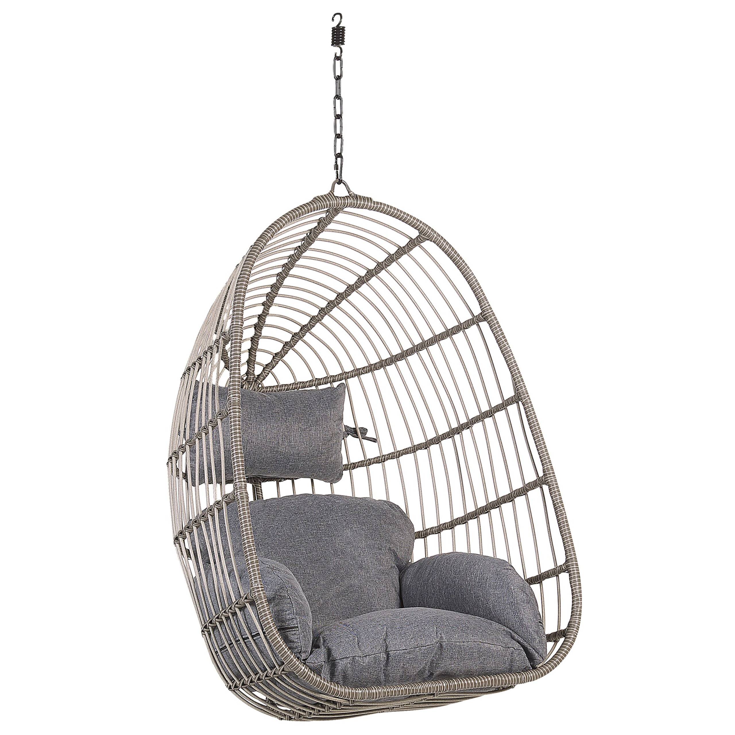Beliani - Chaise porte-à-faux Polyrotin Gris CASOLI - 97x97x199- Beliani - Imagen 6