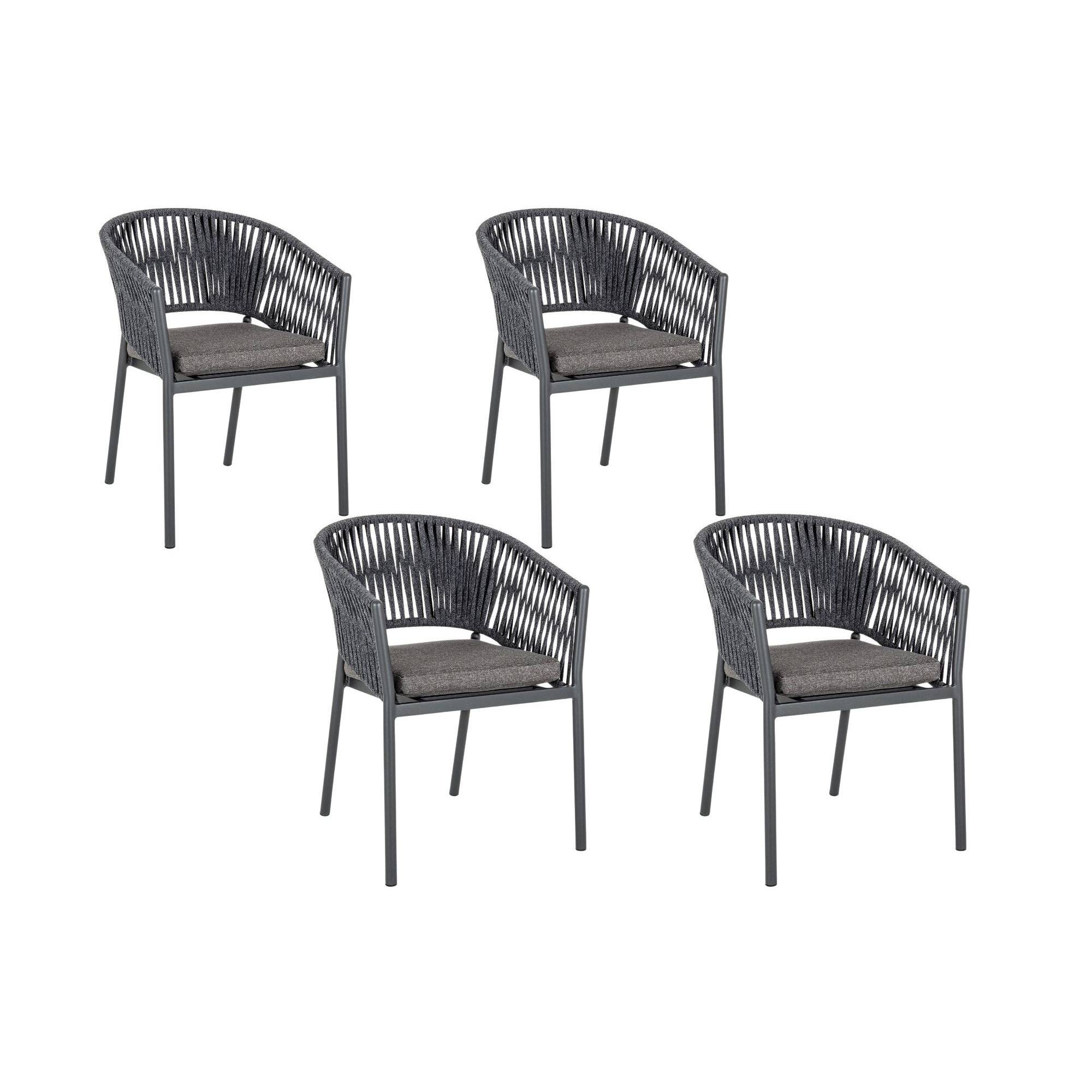 Autre - Fauteuils de jardin en métal et polypropylène (lot de 4) - CANNES - Imagen 1