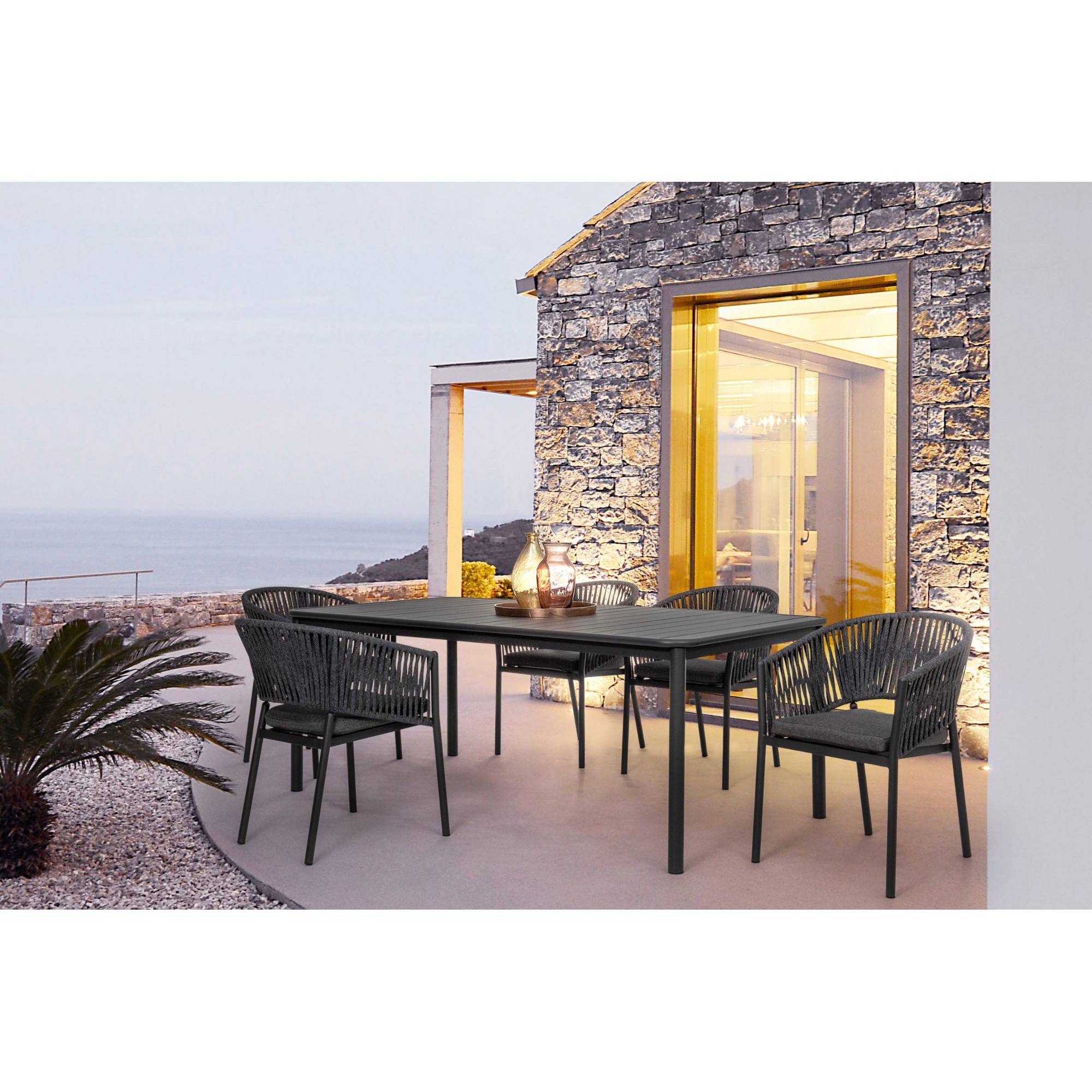 Autre - Fauteuils de jardin en métal et polypropylène (lot de 4) - CANNES - Imagen 2
