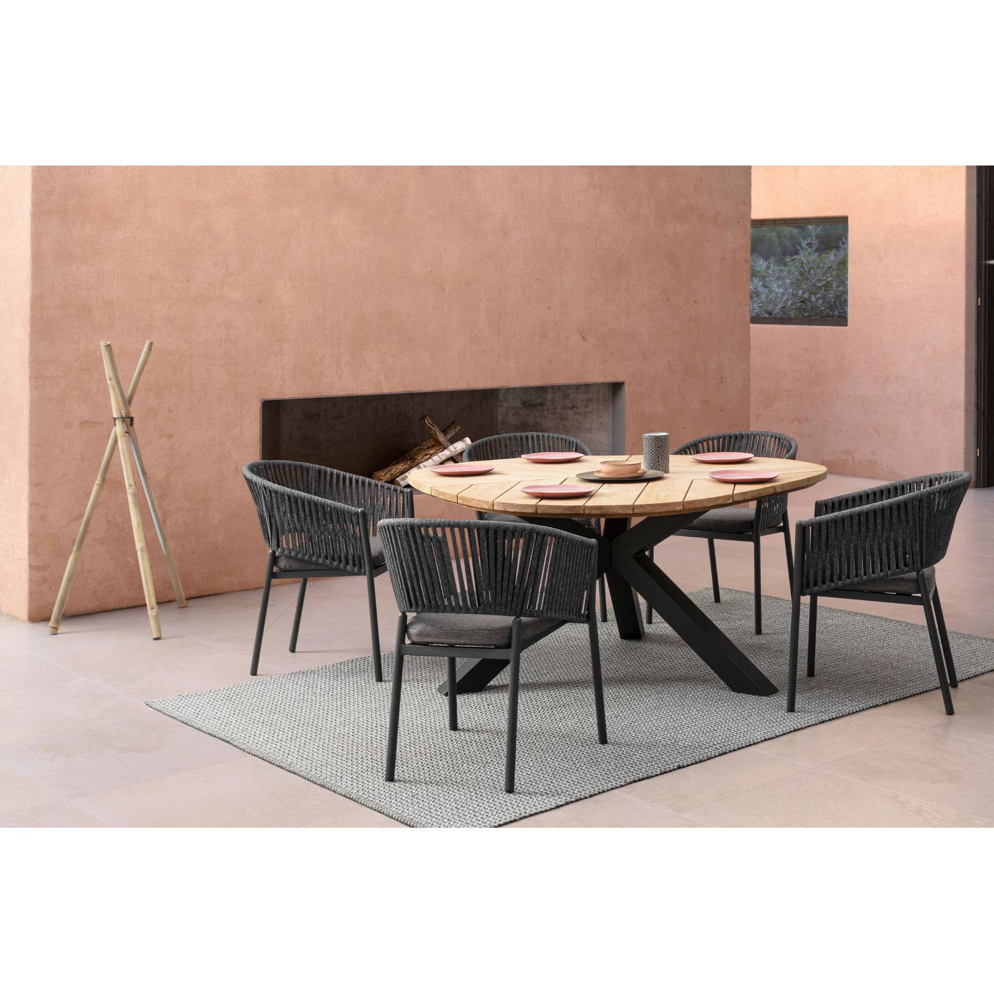 Autre - Fauteuils de jardin en métal et polypropylène (lot de 4) - CANNES - Imagen 3