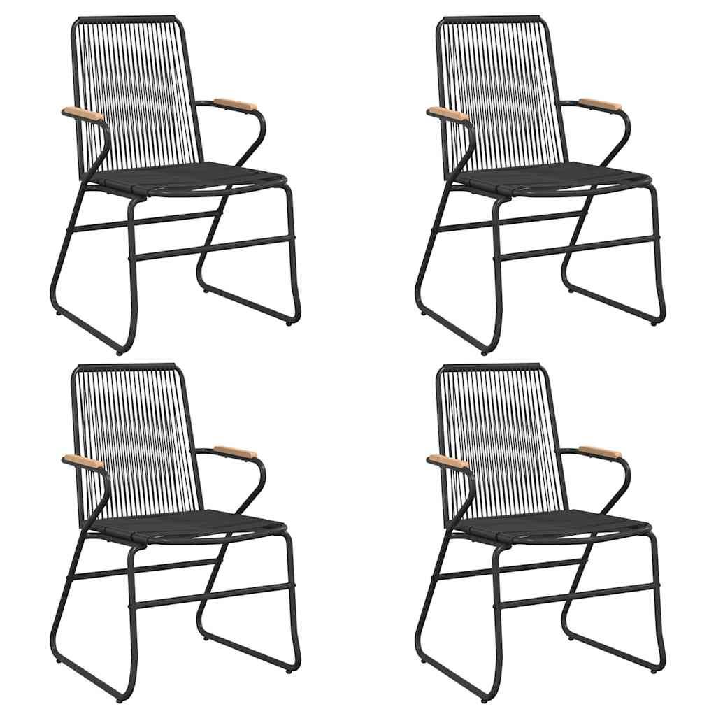 Vidaxl - Ensemble à manger de jardin 5 pcs-Salons de jardin Noir Rotin PVC 849513 - Image 4