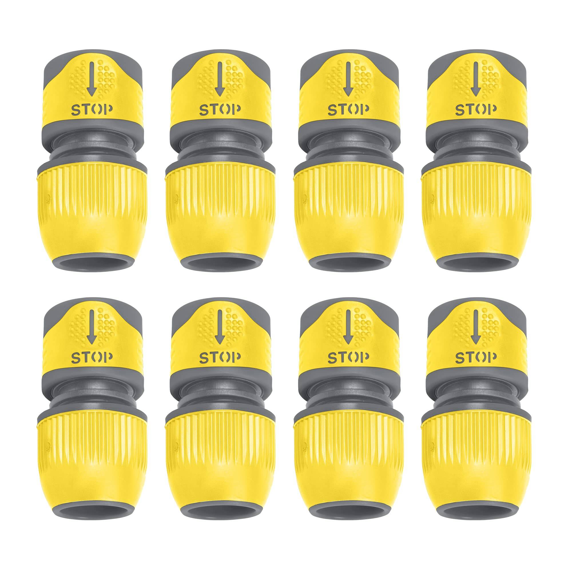 Jardibric - Lots de 8 Raccord D'arrosage Jardibric Raccord Rapide BiMatière Stop 19 mm