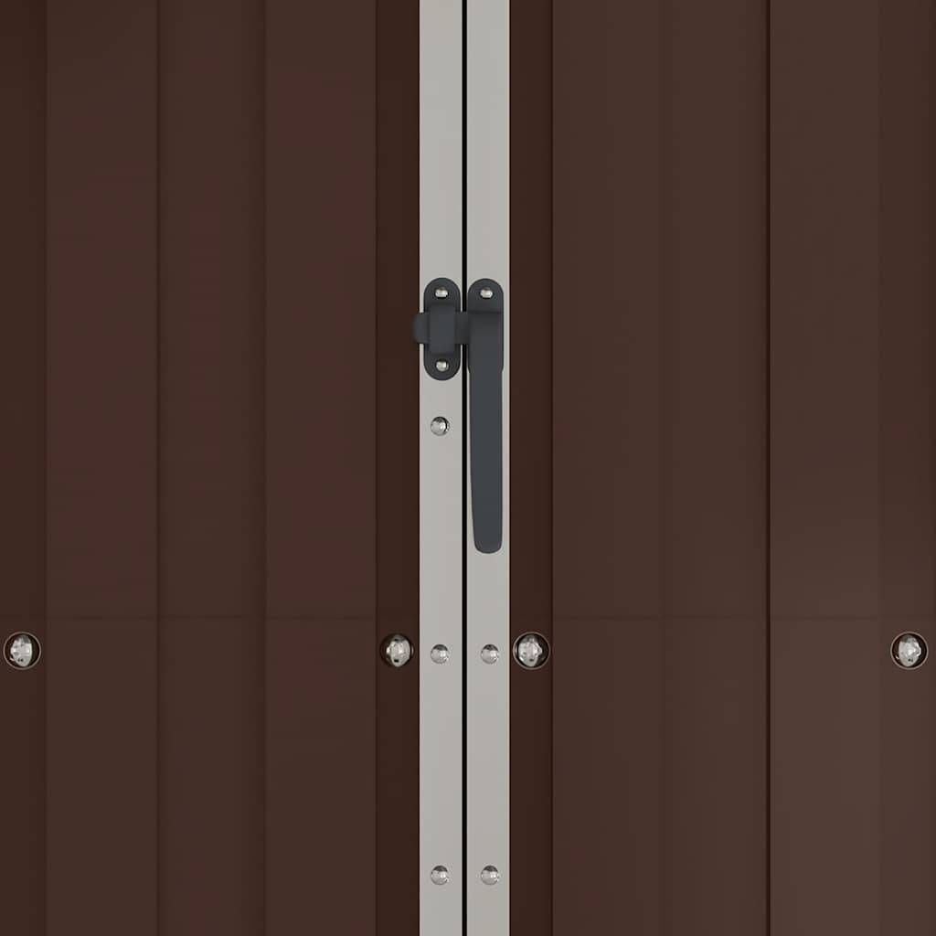 PANGIVO - Abri de jardin avec double porte - Acier galvanisé marron - 116x45x175 cm - Surface au sol 0,52m² - PANGIVO - Image 9