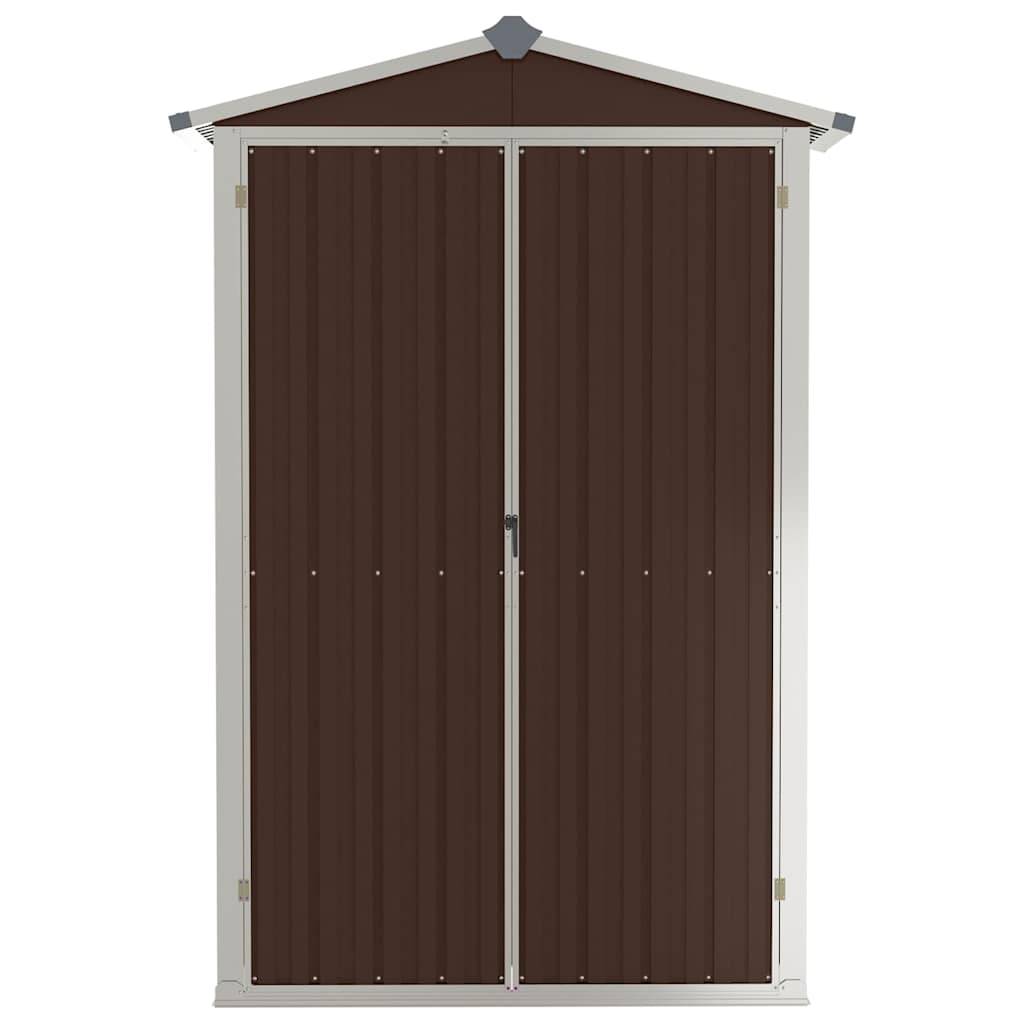 PANGIVO - Abri de jardin avec double porte - Acier galvanisé marron - 116x45x175 cm - Surface au sol 0,52m² - PANGIVO - Image 7