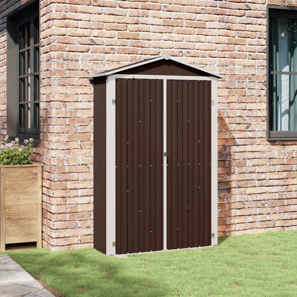 PANGIVO - Abri de jardin avec double porte - Acier galvanisé marron - 116x45x175 cm - Surface au sol 0,52m² - PANGIVO - Image 3