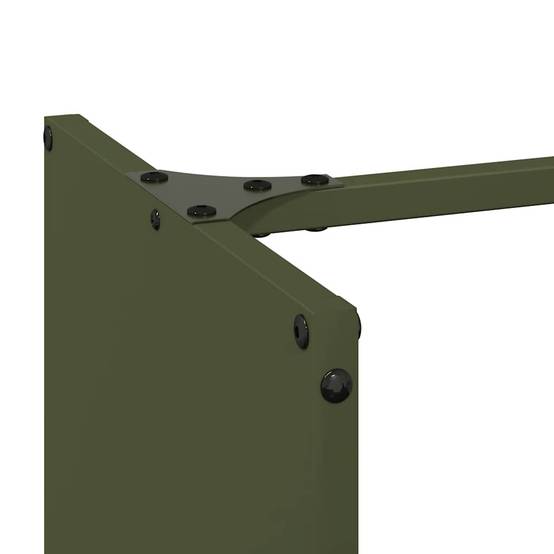 Support à Bûches Haut 80 cm en Acier Vert Olive, Design Vertical Moderne – ComfortXL Outdoor Living - Image 7