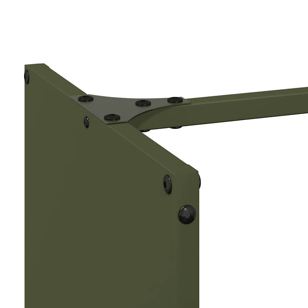 Support à Bûches Haut 80 cm en Acier Vert Olive, Design Vertical Moderne – ComfortXL Outdoor Living - Image 7