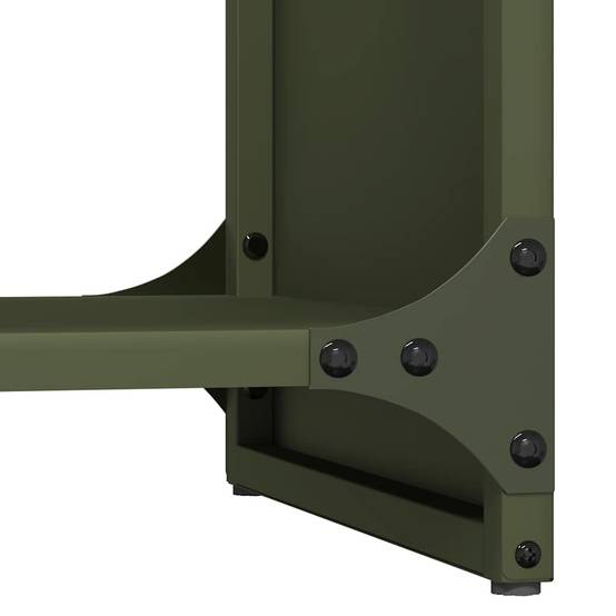 Support à Bûches Haut 80 cm en Acier Vert Olive, Design Vertical Moderne – ComfortXL Outdoor Living - Image 8