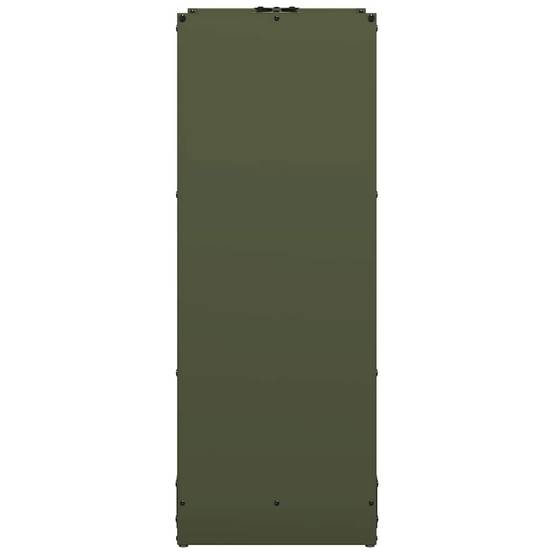Support à Bûches Haut 80 cm en Acier Vert Olive, Design Vertical Moderne – ComfortXL Outdoor Living - Image 6