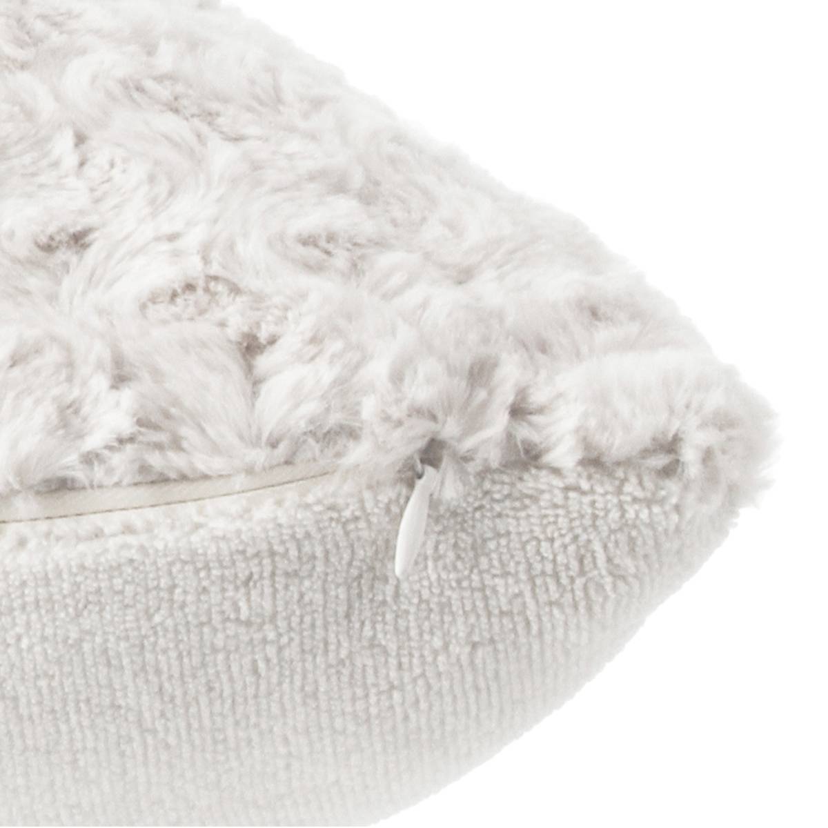 Atmosphera - Coussin "Bouclette" fourrure bouclé beige 45x45cm - Atmosphera Créateur d'intérieur - Imagen 5