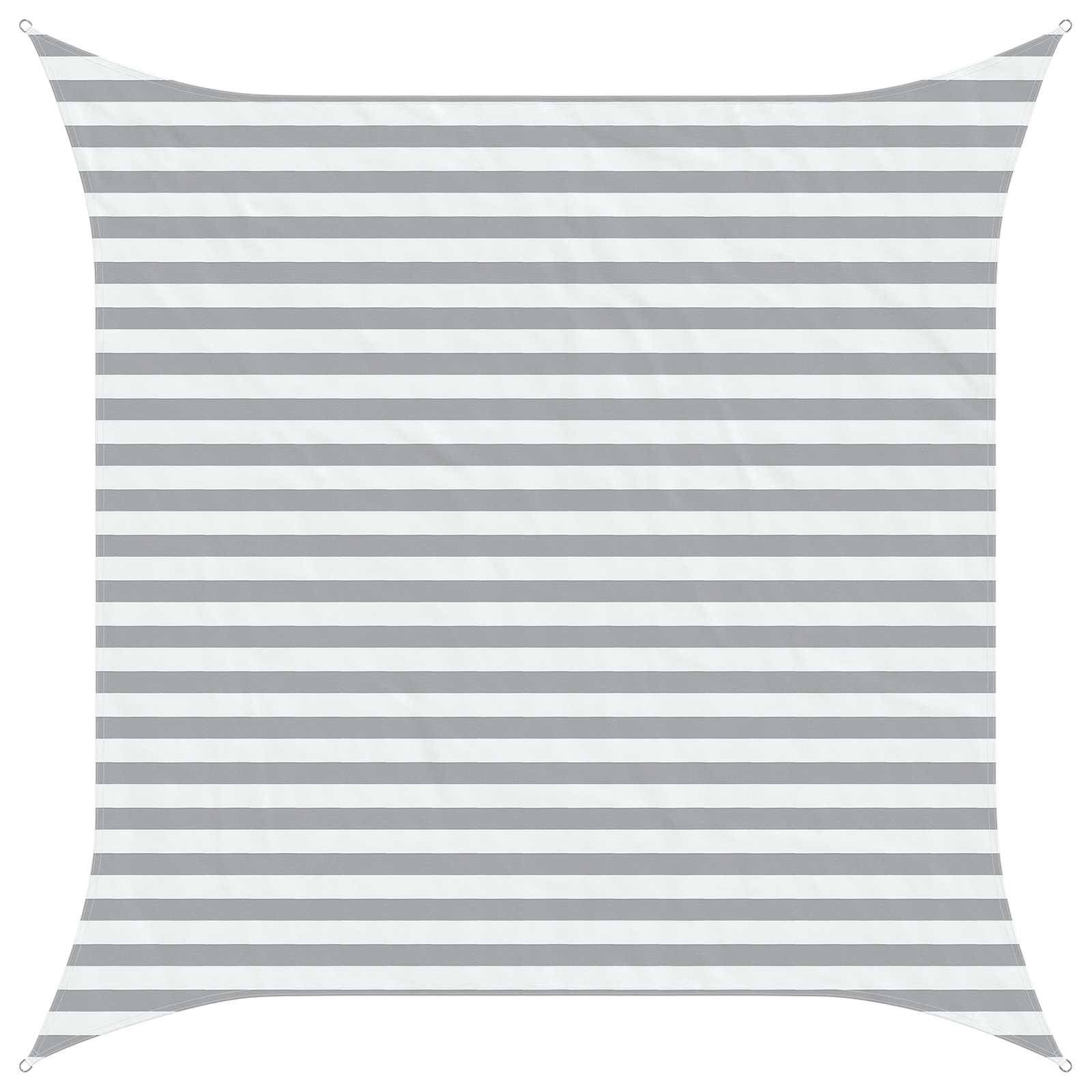 PANGIVO - Voile d'ombrage polyester oxford gris clair et blanc 300 x 300 cm - PANGIVO - Image 1