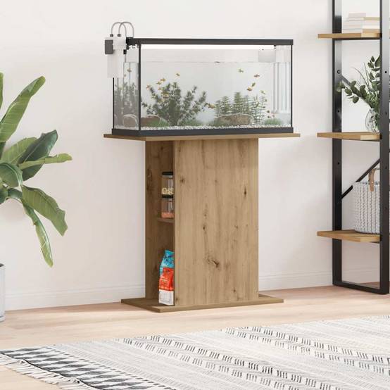 Meuble d'aquarium Bois d'Ingénierie Chêne avec Stockage Ouvert 36x75x72,5 cm - ComfortXL Outdoor Living - Image 1